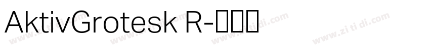 AktivGrotesk R字体转换